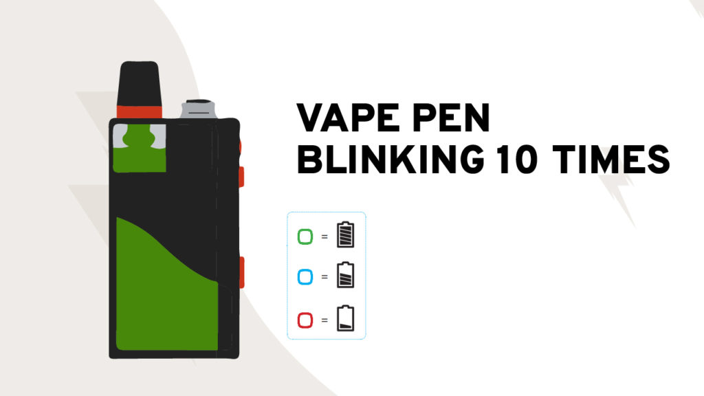 Vape pen blinking 10 times